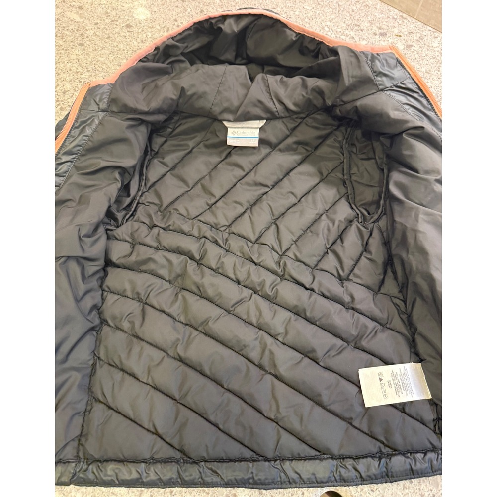 Girls Columbia‎ Black with Pink Trim XS (6/6X) Hooded Lightweight Puffer Jacket - Picture 11 of 12